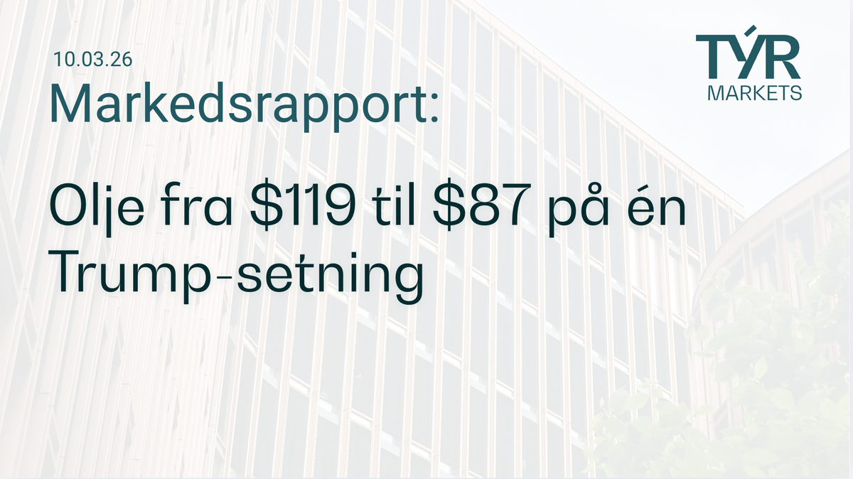 Olje fra $119 til $87 på én Trump-setning