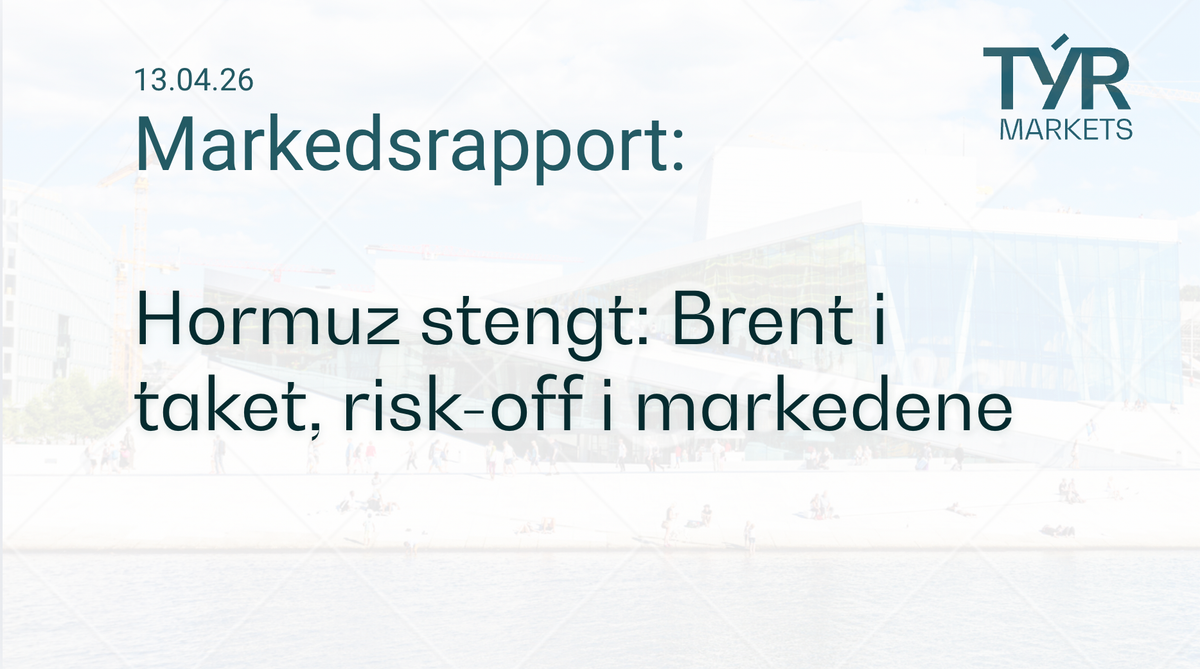 Hormuz stengt: Brent i taket, risk-off i markedene