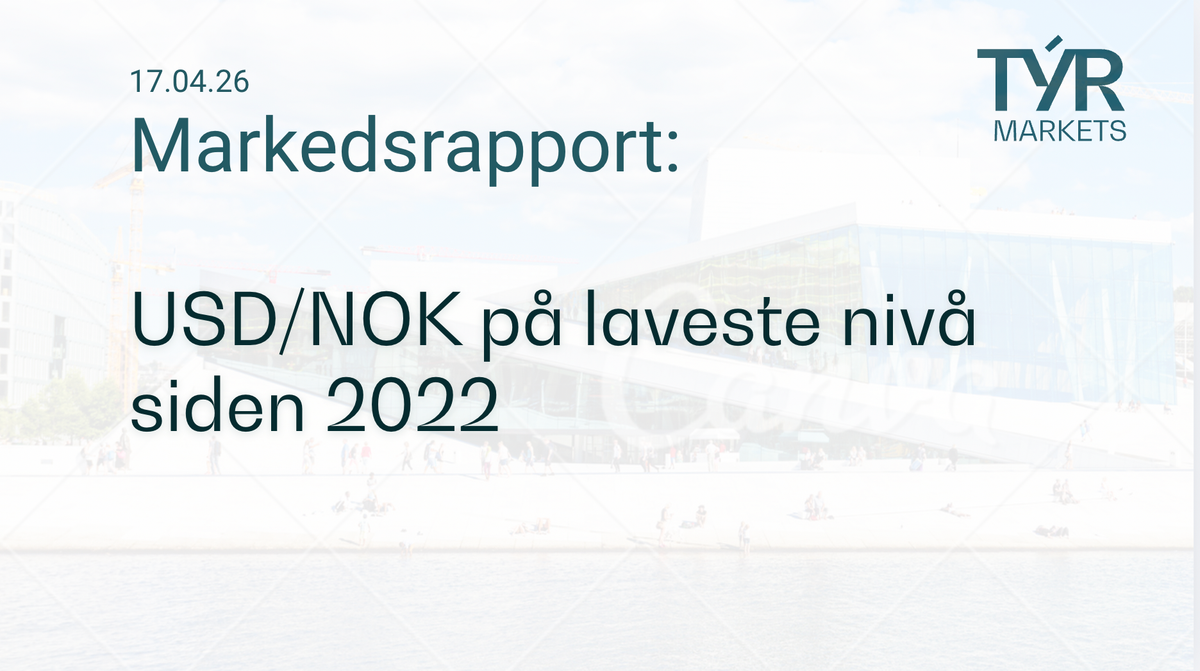 USD/NOK på laveste nivå siden 2022 – dollaren svekkes 8 %