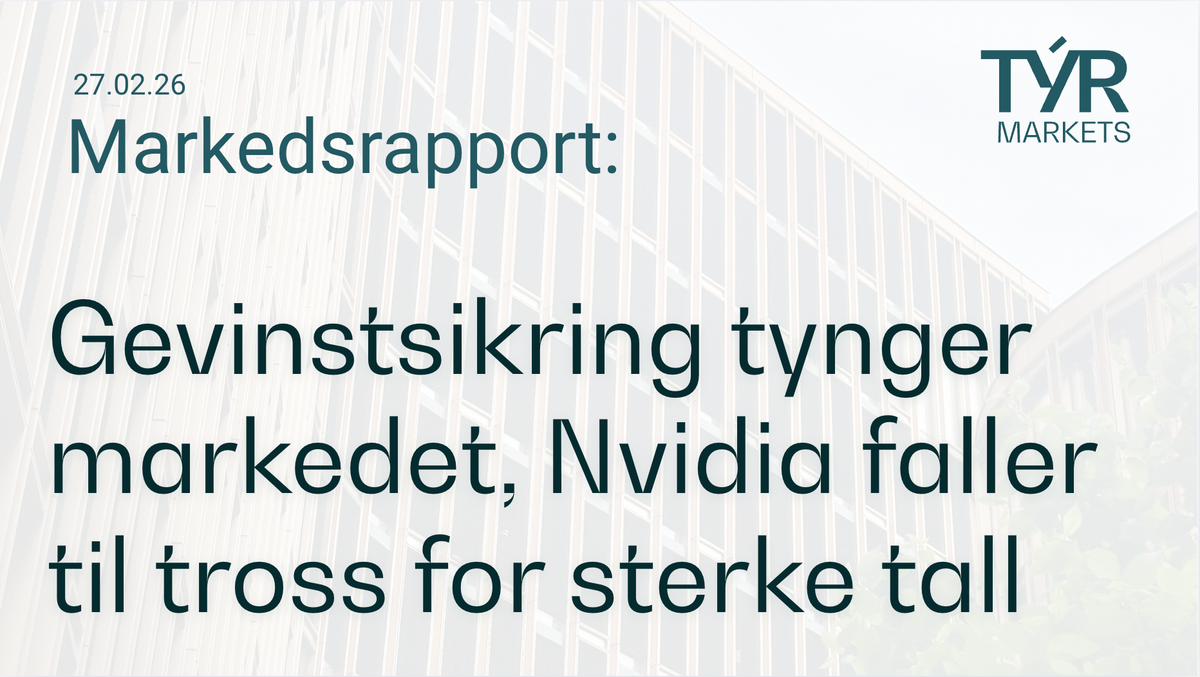 Gevinstsikring tynger markedet, Nvidia faller til tross for sterke tall
