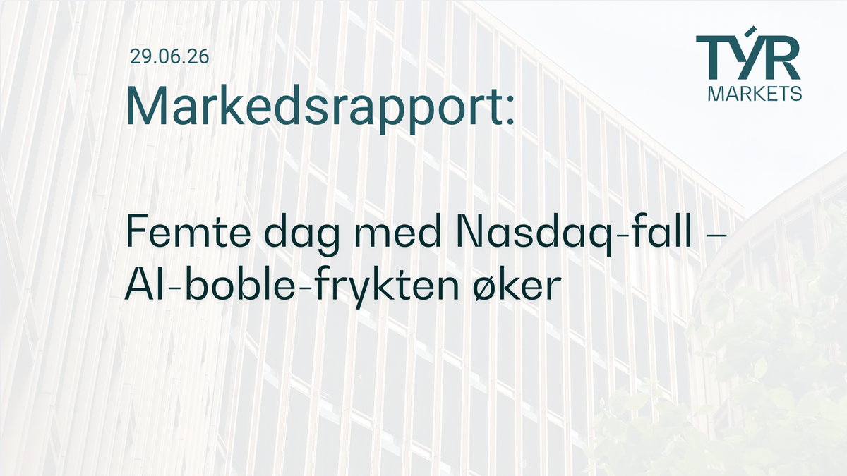 Femte dag med Nasdaq-fall – AI-boble-frykten øker