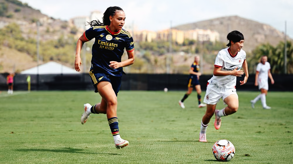 Lisa Baum got more first team minutes v AC Milan | Photo Credit: AWFC