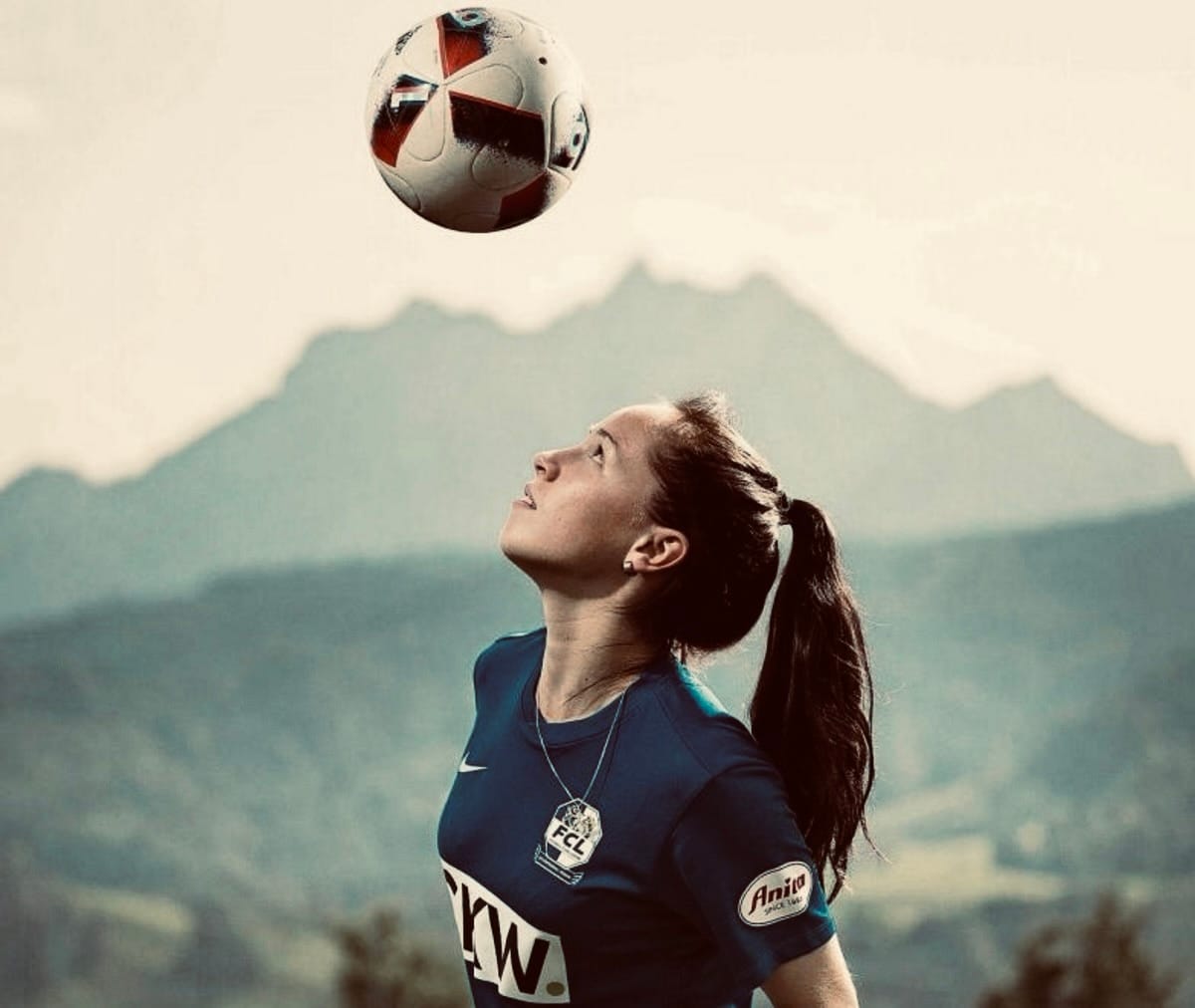 Géraldine Reuteler in a promotional shot for FC Luzern