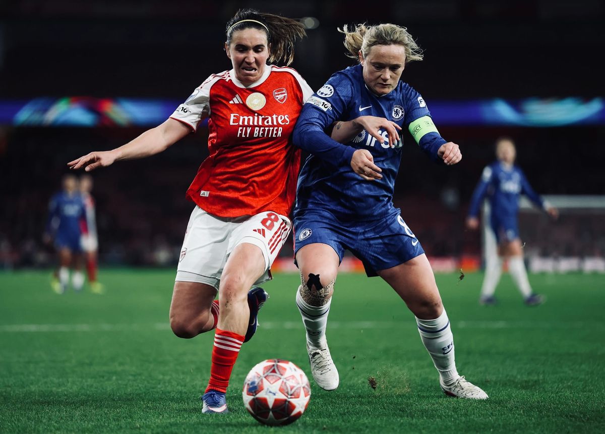 Arsenal Women's Mariona Caldentey in action as take on Chelsea at Stamford Bridge this Sunday