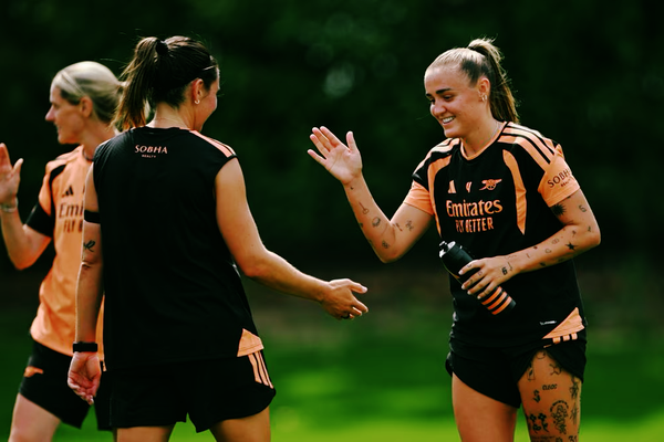 Georgia Stanway & Mariona Caldenty back training for Arsenal Women | 📸 Arsenal FC