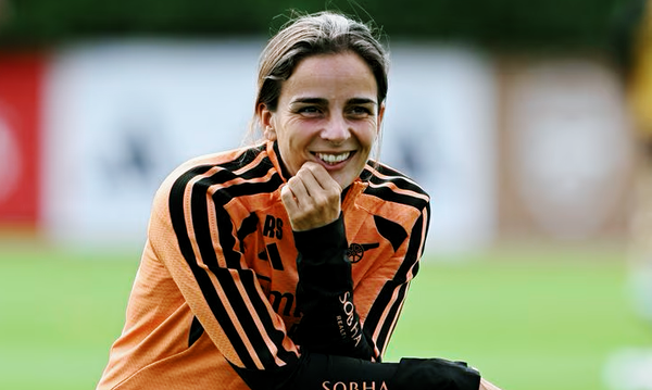 Arsenal Women manager Renee Slegers looks on as Arsenal Women play Manchester City in pre-season