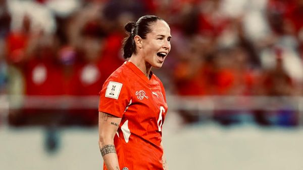 Arsenal Women midfielder Geraldine Reuteler playing for Switzerland