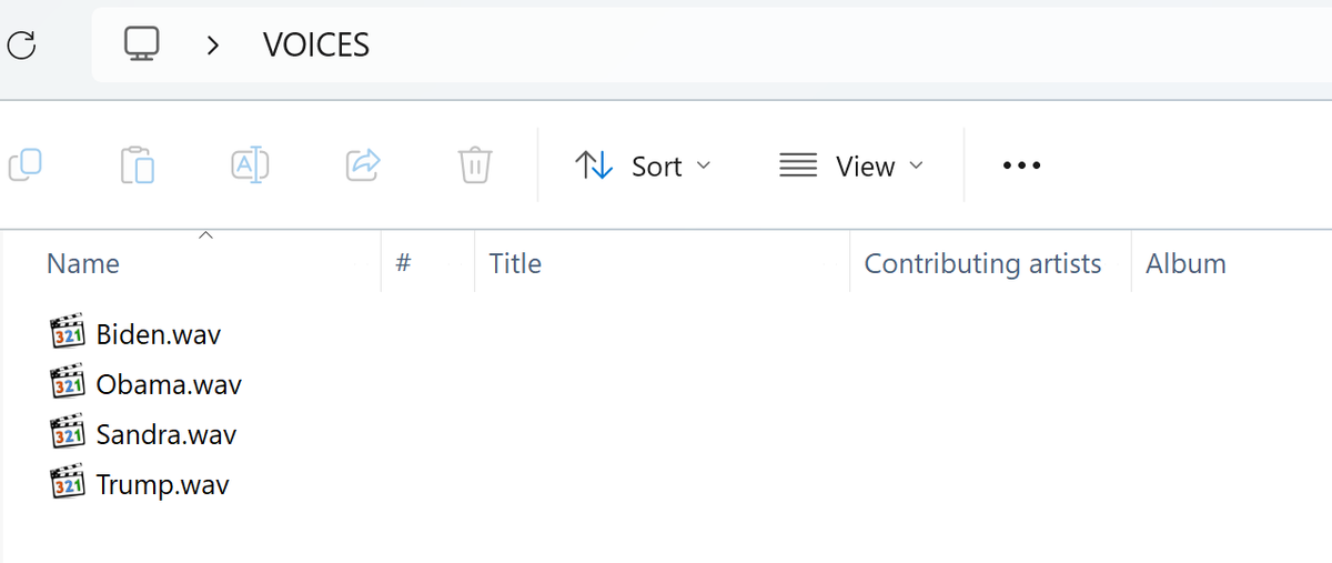 4 Ai voices files