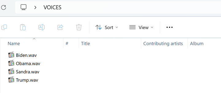 4 Ai voices files