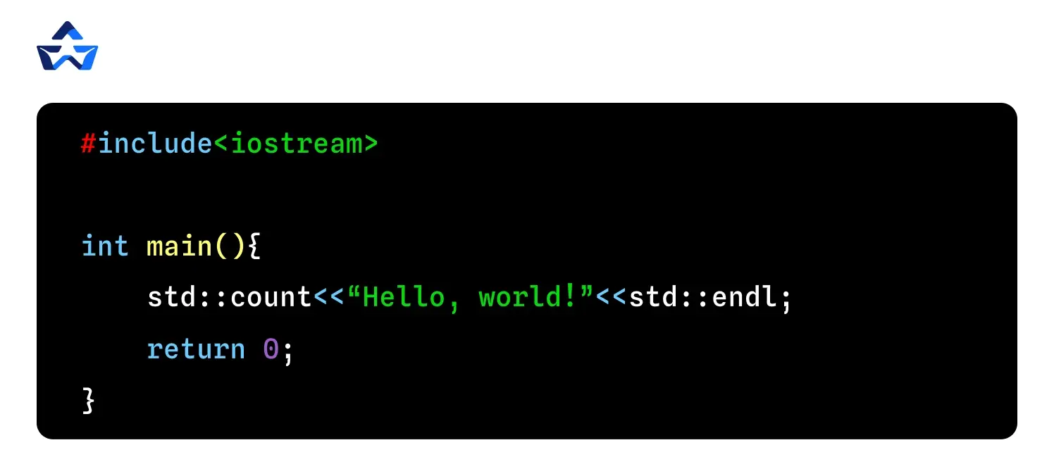 C++ Hello World Program