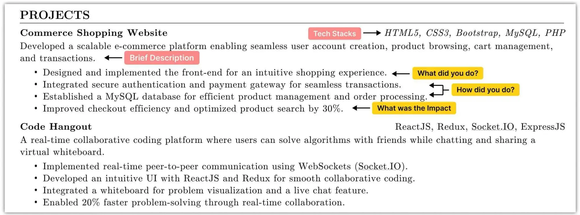 Projects Section