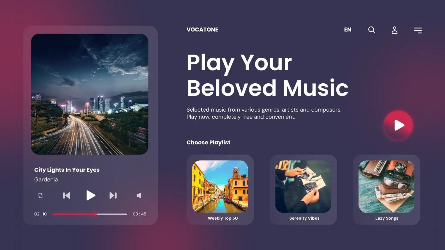 music player ui front-end project