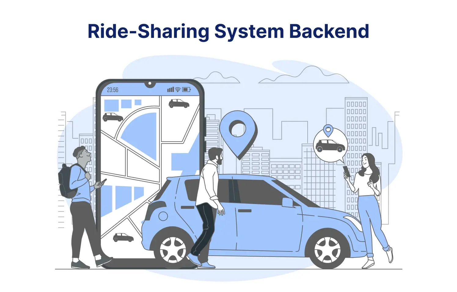 ride-sharing app backend project