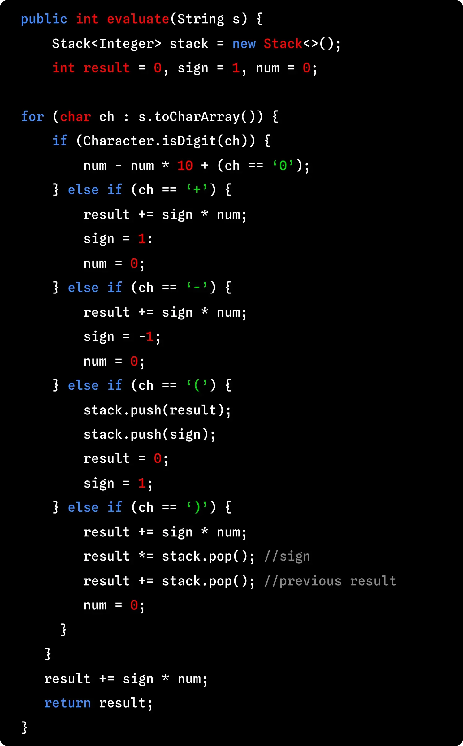 Expression Evaluator Program
