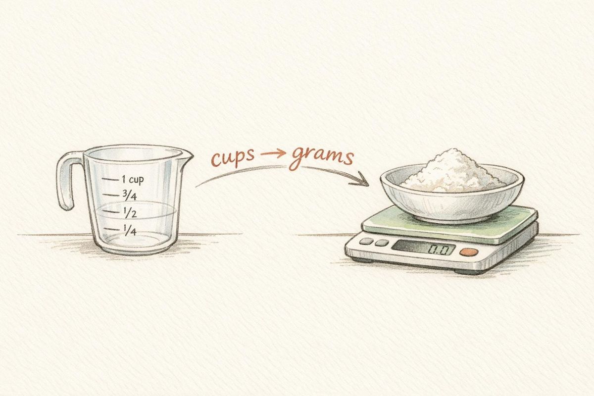 Scaling Recipes: Cups to Grams Made Simple