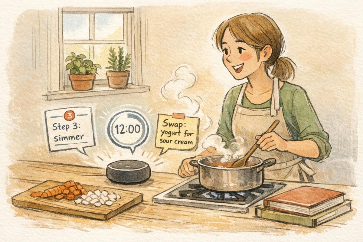 Hands-Free Cooking with AI Assistants