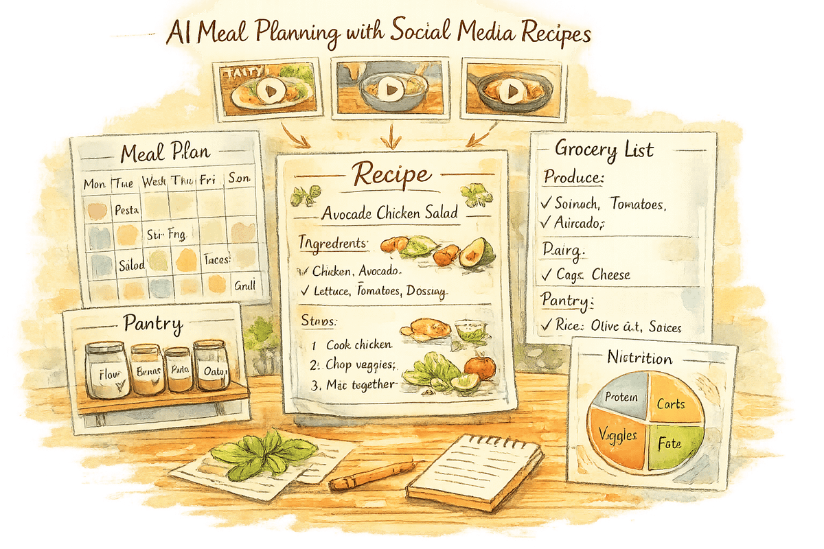AI Meal Planning with Social Media Recipes