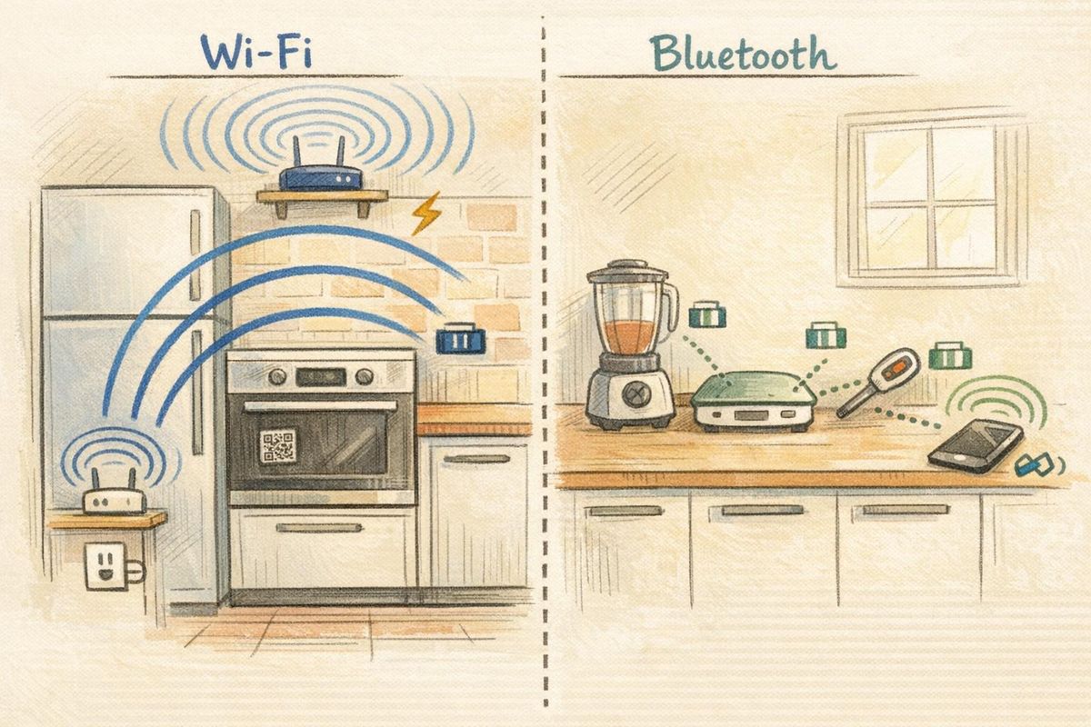 Wi-Fi vs Bluetooth: IoT Kitchen Device Connectivity