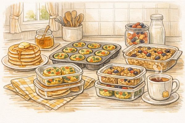 Batch Cooking Breakfasts for School Mornings