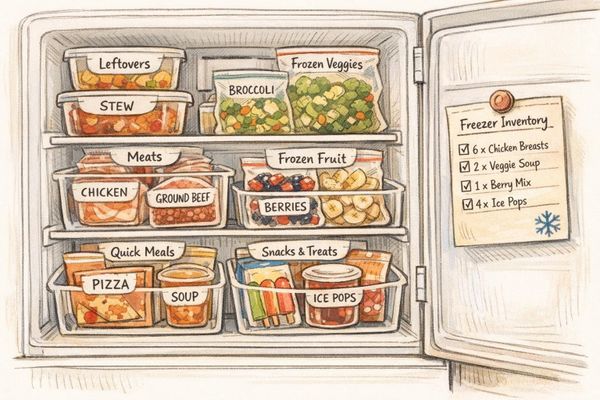 Freezer Organization for Reducing Food Waste