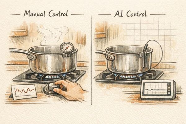 AI vs. Manual Cooking Temperature Control