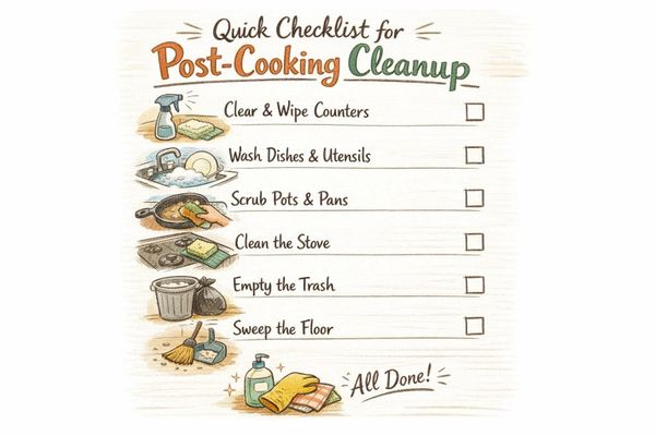 Quick Checklist for Post-Cooking Cleanup