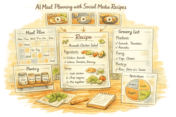 AI Meal Planning with Social Media Recipes