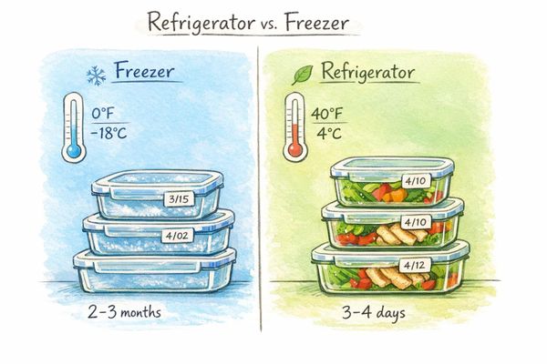 Refrigerator vs. Freezer: Best for Meal Prep Storage