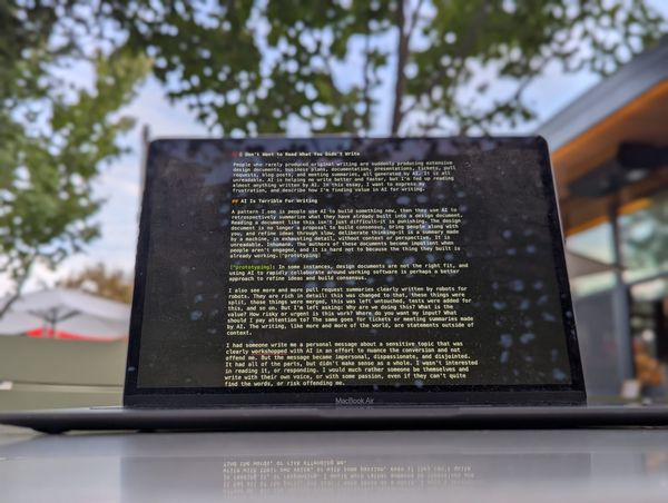I Don’t Want to Read What You Didn’t Write