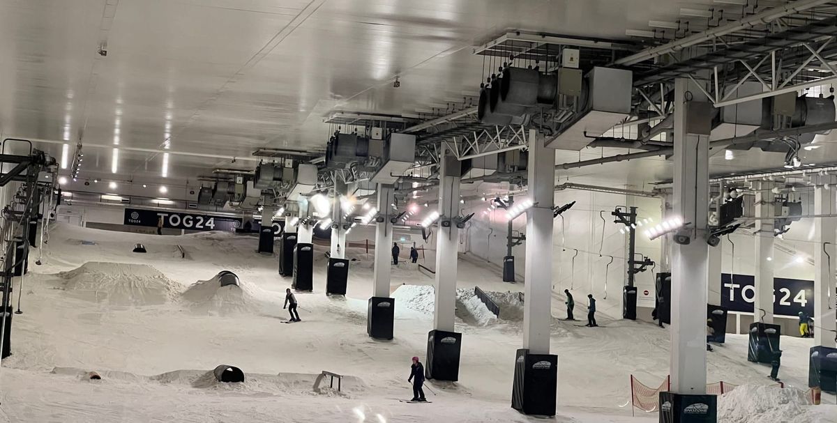 snozone indoor skiing with ev charging
