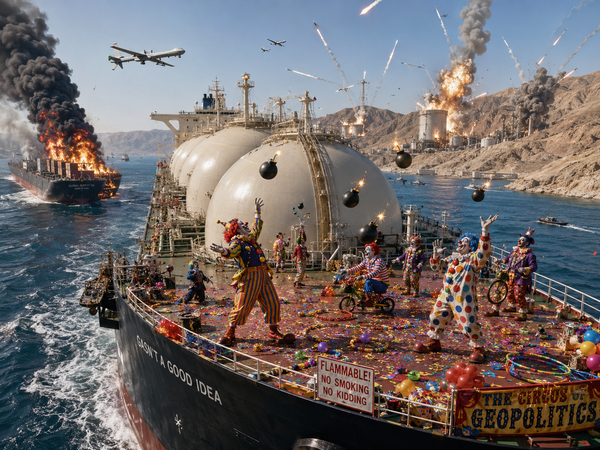 The Hormuz clown show gets serious