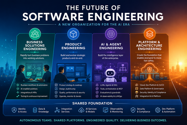 The New Software Engineering Organization: Four Teams for the AI Era