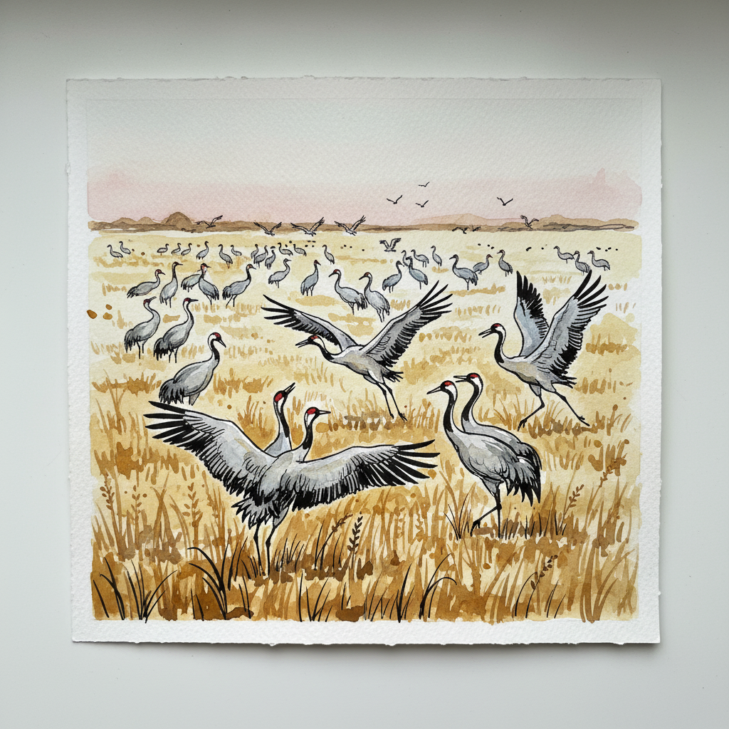 Common crane Loose & airy