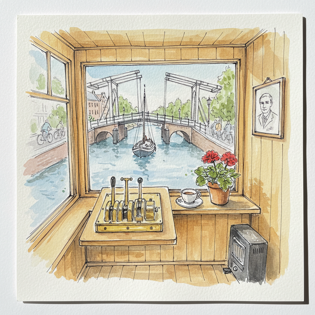 Magere Brug from Inside the Bridgekeeper's Hut Loose & airy