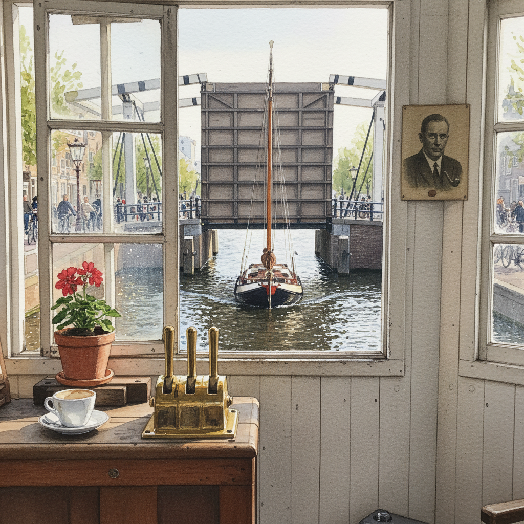 Magere Brug from Inside the Bridgekeeper's Hut Tighter & richer