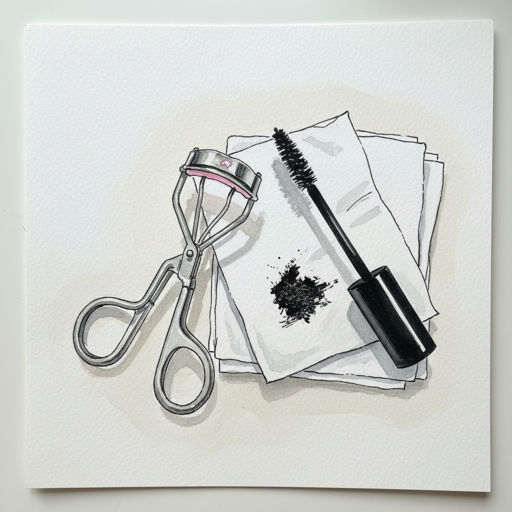 Eyelash Curler and Mascara Loose & airy