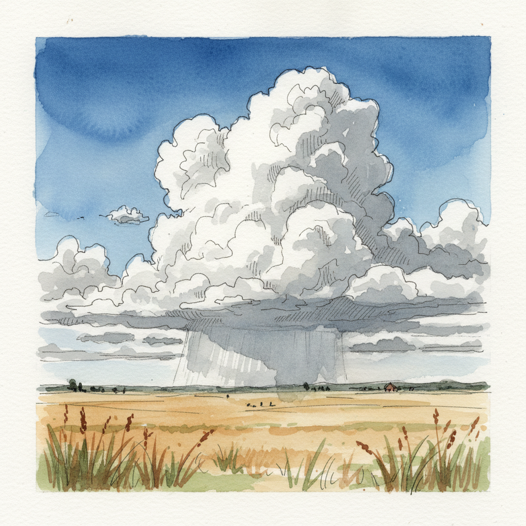 Towering Cumulus over the Plains Loose & airy