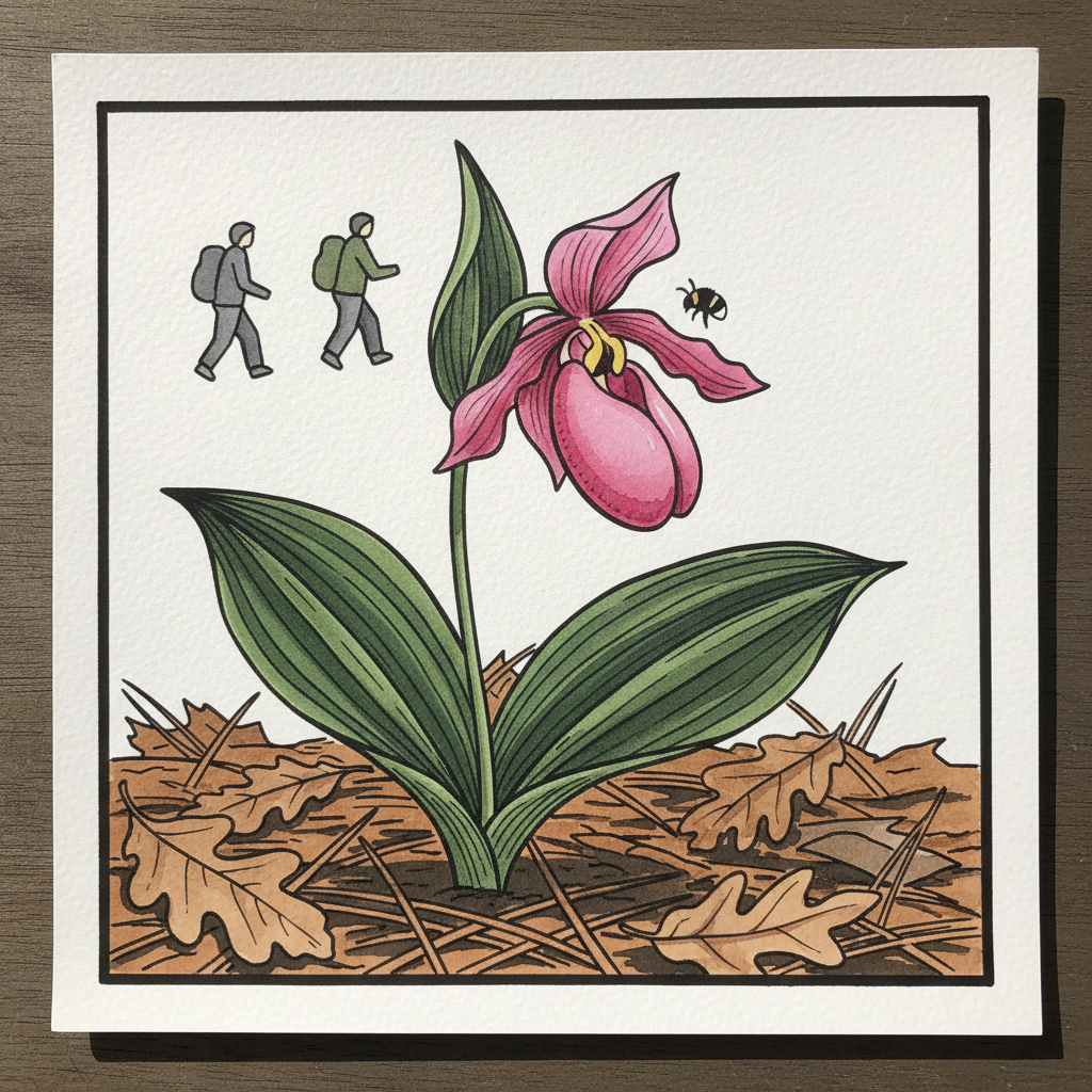 Pink lady's slipper Alternative interpretation