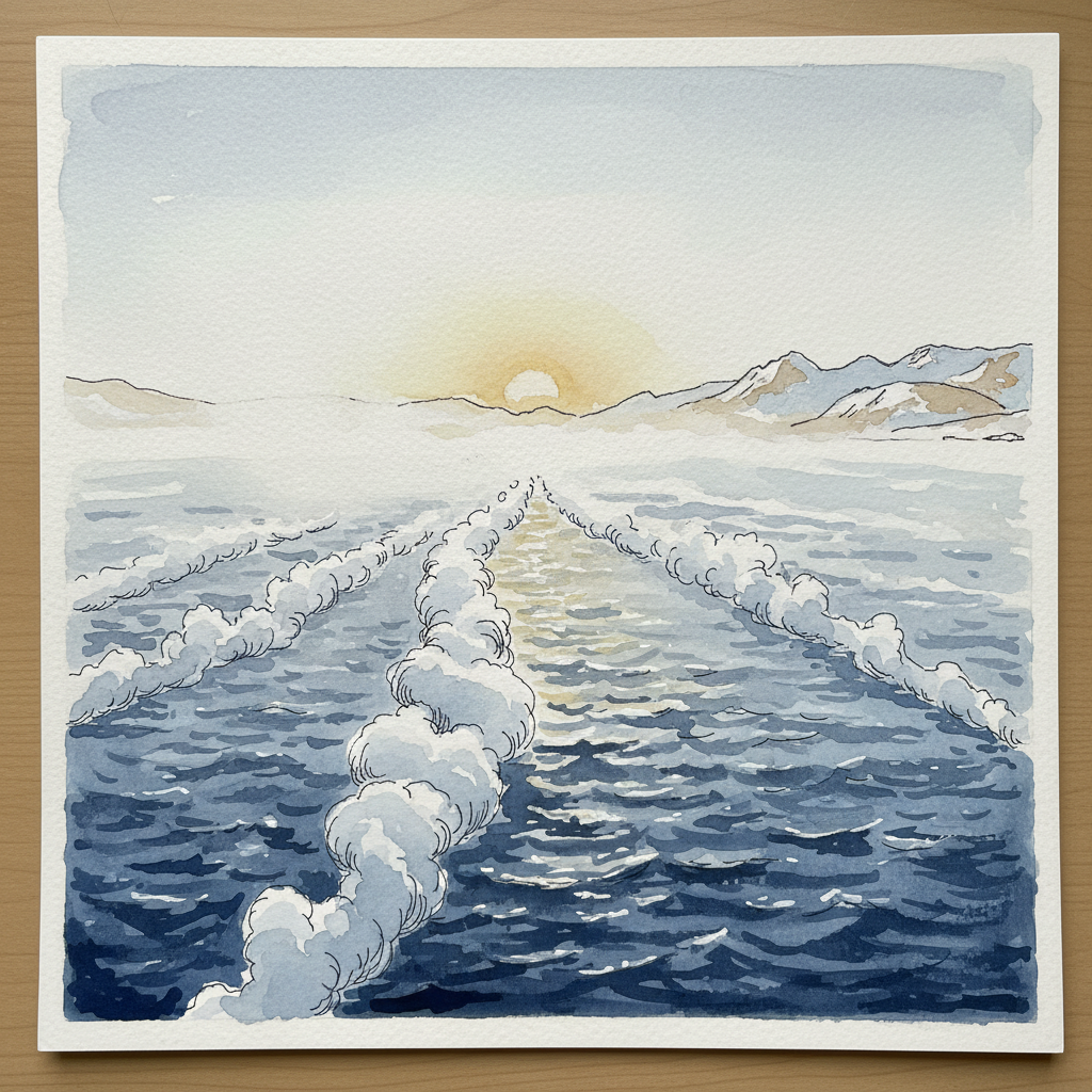 Sea Smoke over Cold Water Loose & airy