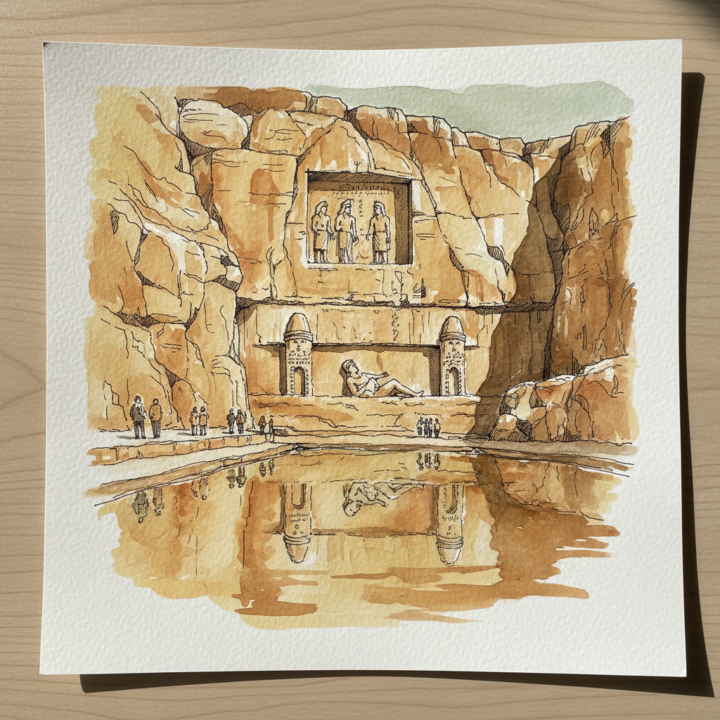 Behistun Inscription Cliff, Kermanshah Province, Iran Alternative interpretation