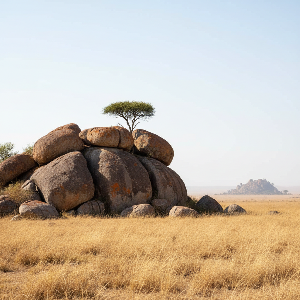 Serengeti kopjes, Tanzania — Moru Kopjes at midday photo reference