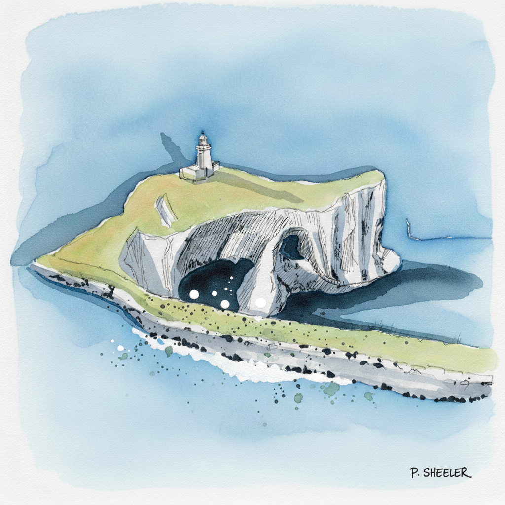 Dyrhólaey arch from above, Iceland finished