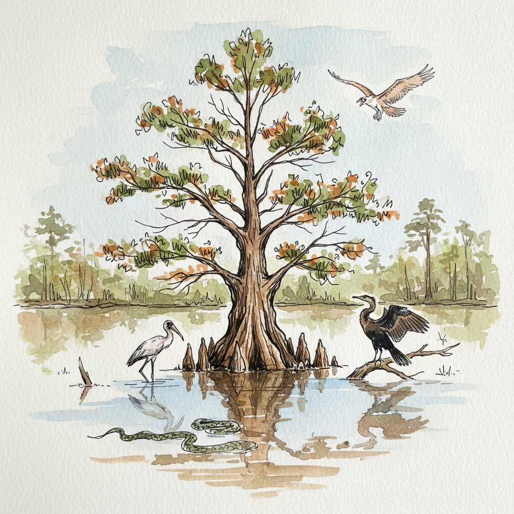 Pond cypress Loose & airy