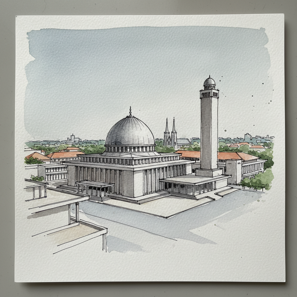 Istiqlal Mosque, Jakarta, Indonesia Loose & airy