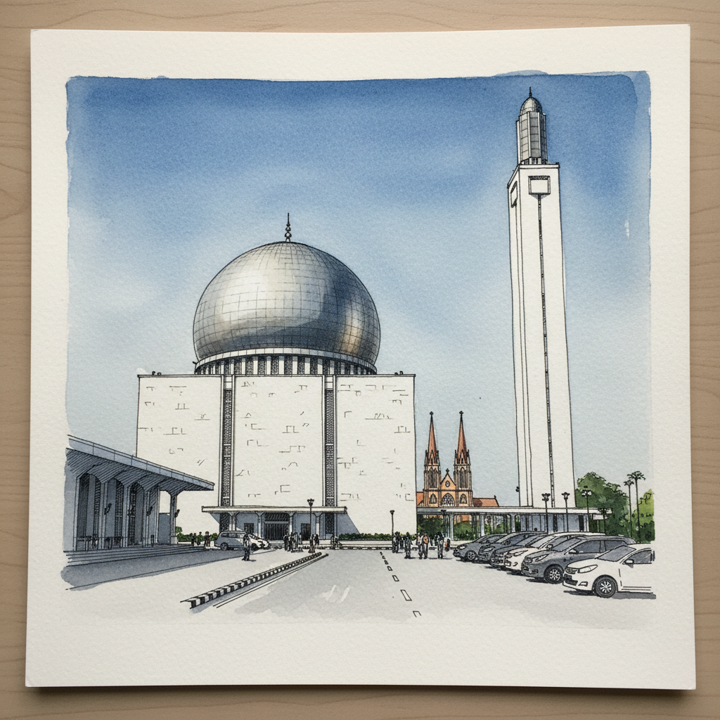 Istiqlal Mosque, Jakarta, Indonesia Tighter & richer