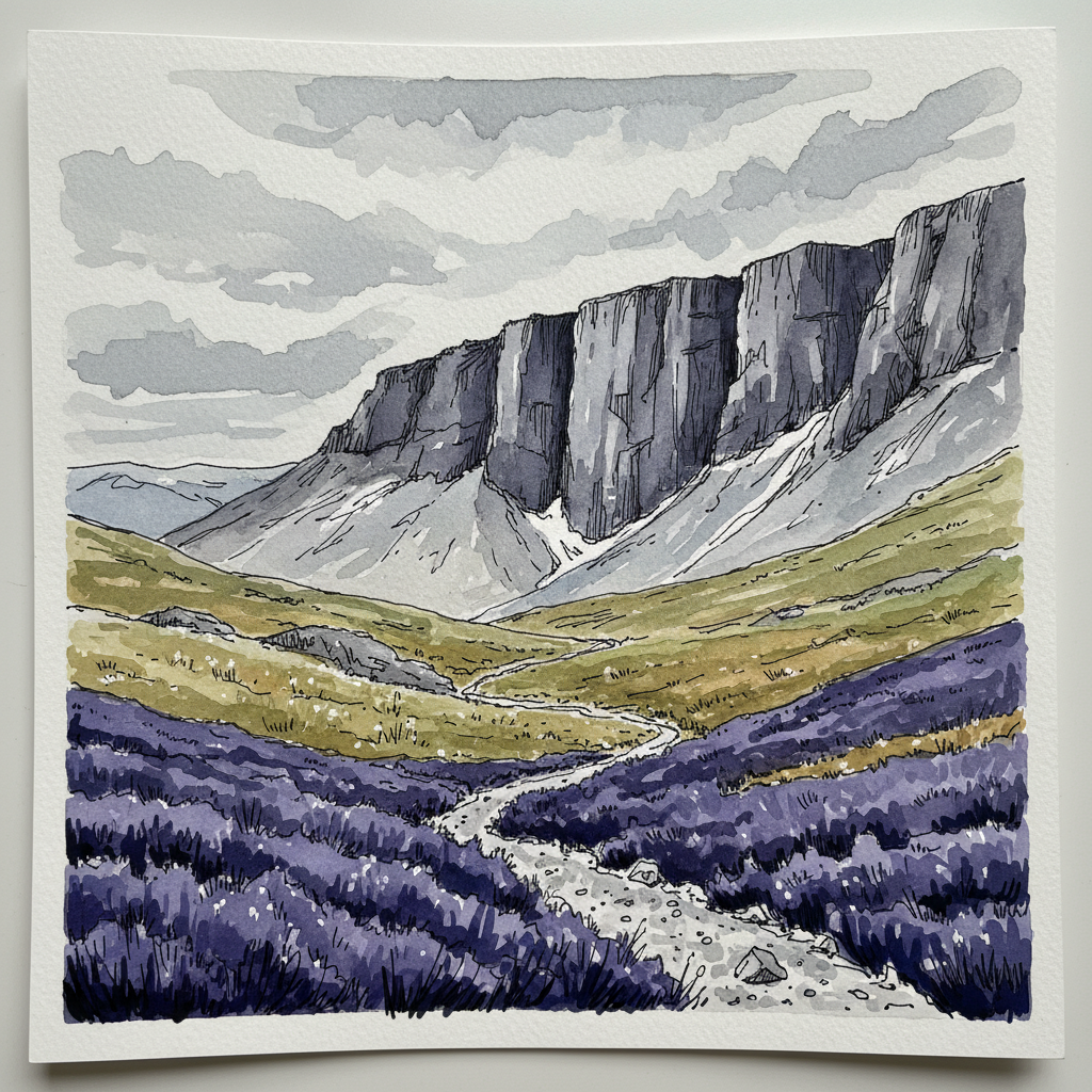 Lochnagar from Glen Muick, Cairngorms Loose & airy