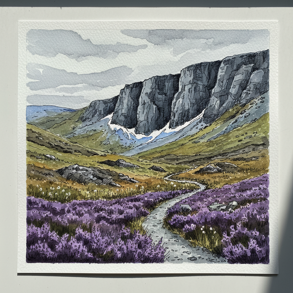 Lochnagar from Glen Muick, Cairngorms Tighter & richer