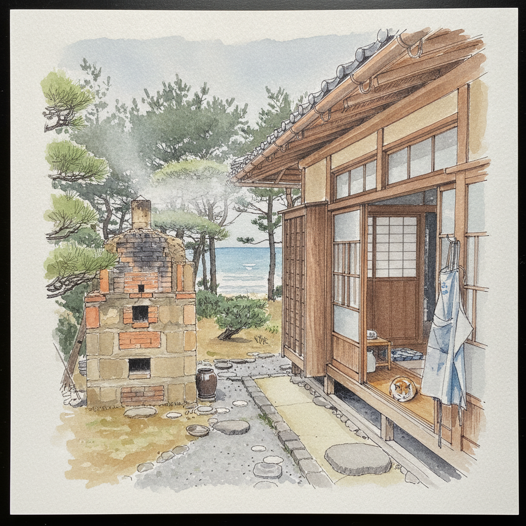 Hagi Pottery Studio House, Hagi, Yamaguchi, Japan example 1
