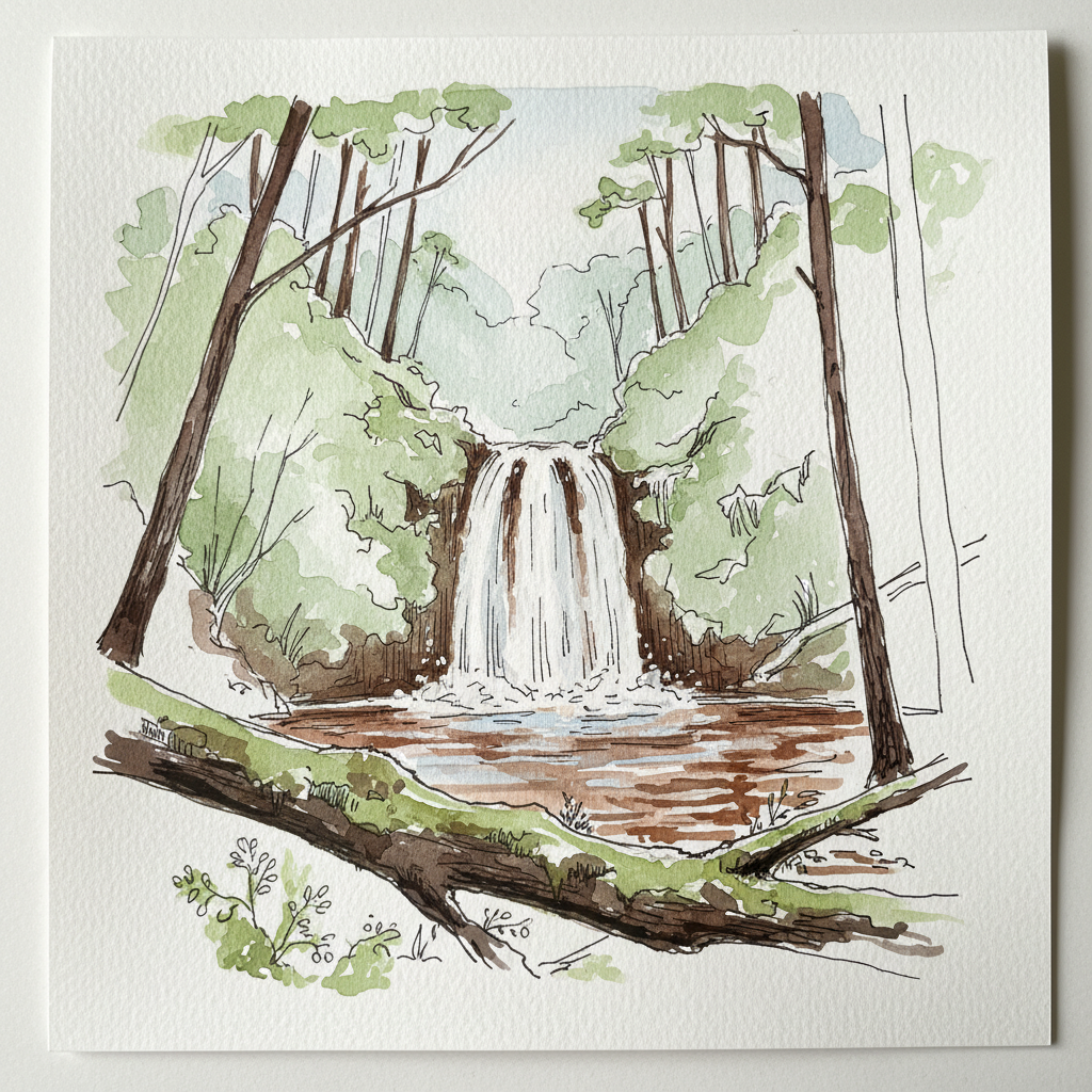 Tarra Falls in Tarra-Bulga National Park, VIC Loose & airy