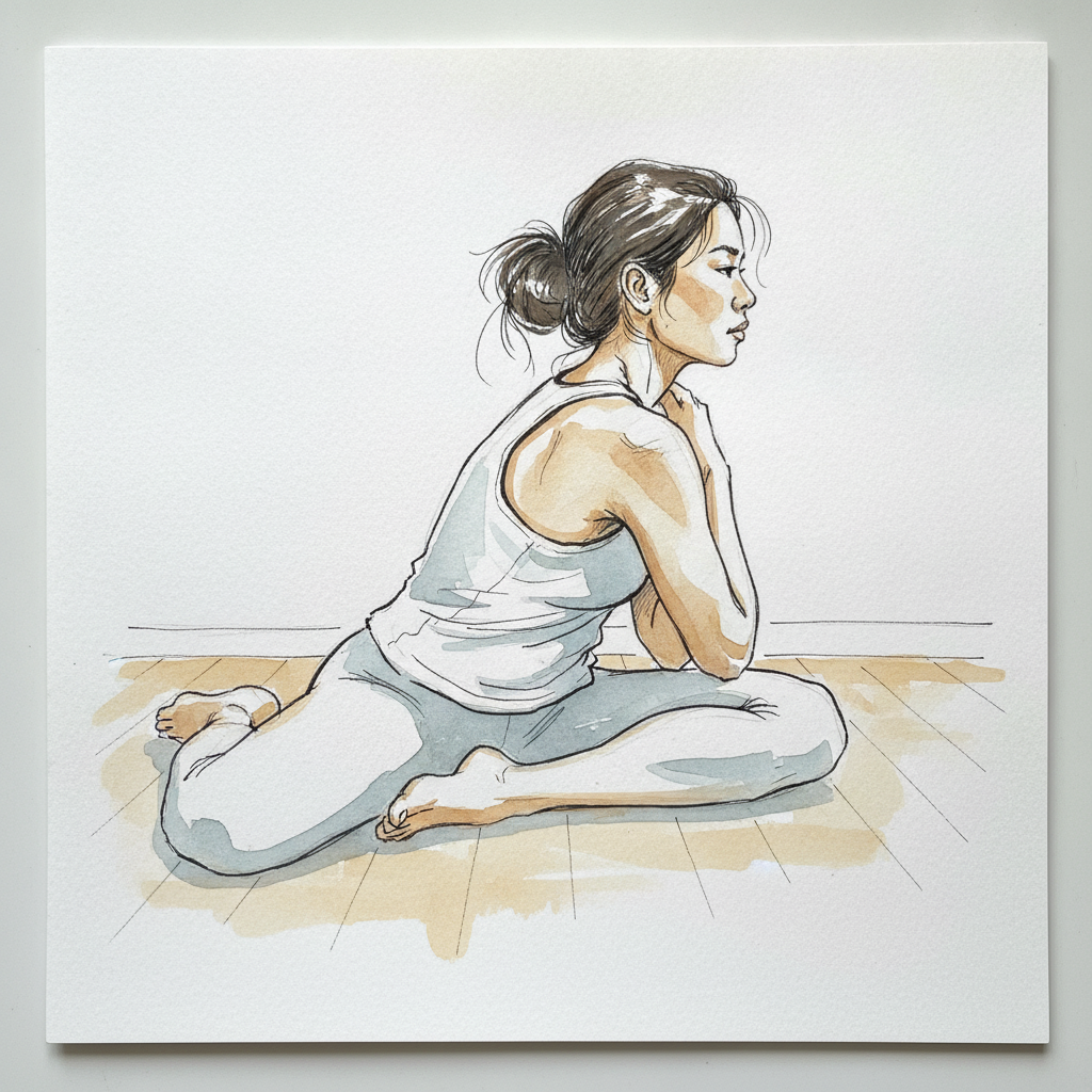 Child's Pose, Wide Knees With Twist Loose & airy